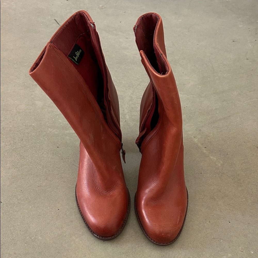 Sam Edelman Red Leather Heeled Boots